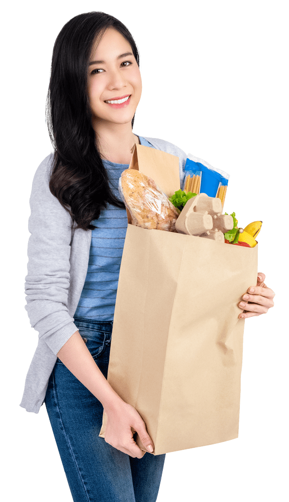 Woman-with-groceries Grocery Customer