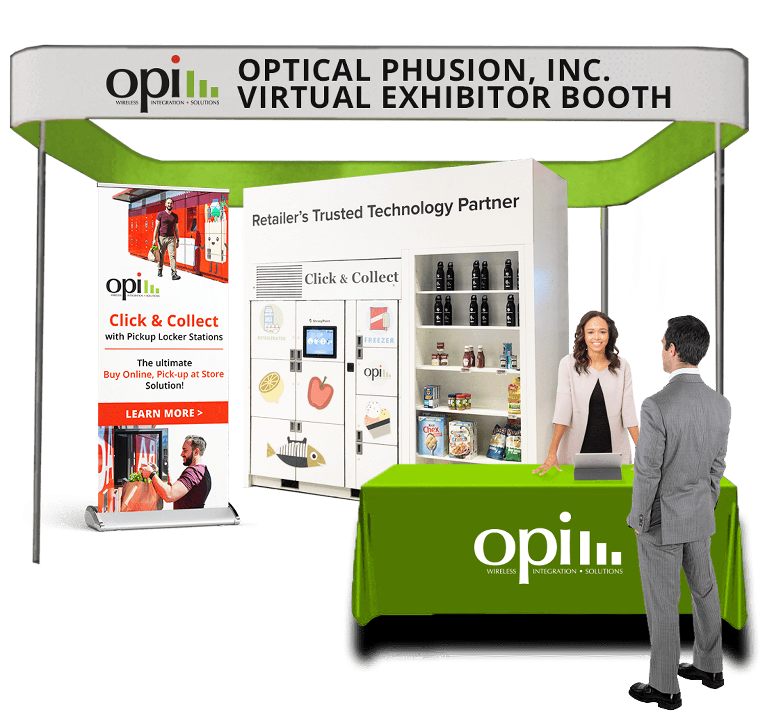 OPI Virtual Booth with Lockers