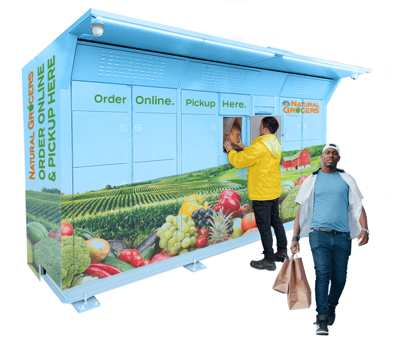 Lockers-3Qview_NatGrocers Natural Grocers Locker Station